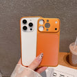 Carcasă iPhone 15 Pro Max Unibody mat portocaliu, vedere frontală a capacului spate
