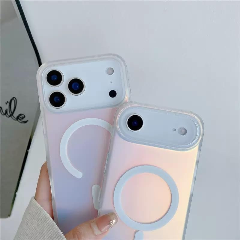 Husa Telefon, Vivimall, Compatibila iPhone 17 Pro, Model Cameleon, Magsafe, Schimbare Gradient de Culoare din Unghiuri Diferite, Multicolor - vivimall.ro