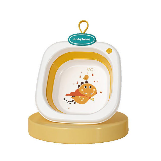 Lavoar Pliabil, Vivimall, pentru Copii 1-8 Ani, Model Animat, din PP+TPE, 32x29x10 cm, Portocaliu - vivimall.ro