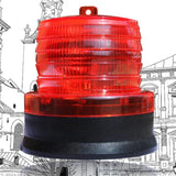 LED rosu intermitent de atentionare cu incarcare solara Flippy, 1.2 V, rezistent la apa IP65, panou solar incorporat, 11.5 x 11.6 cm, rosu