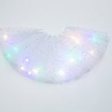 Fusta Led Pentru Copii, Tutu De Balet Pentru Fetite Cu Luminite E Incorporate, 30 Cm Lungime, Alb - vivimall.ro