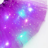Fusta Led Pentru Copii, Tutu De Balet Pentru Fetite Cu Luminite E Incorporate, 30 Cm Lungime, Mov - vivimall.ro