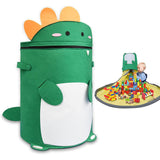 Cutie De Depozitare 2In1, Impermeabila, Covor Pentru Jucarii Si Lego 150Cm, Capacitate Mare, Cu Manere, Cu Sfori, Inaltime 40Cm - vivimall.ro