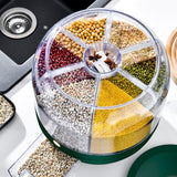 Dozator De Cereale Rotativ 360, 6 Compartimente, Capacitate 6 L, Rezistent La Umezeala, Inchidere Etansa - vivimall.ro