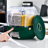 Dozator De Cereale Rotativ 360, 6 Compartimente, Capacitate 3 L, Rezistent La Umezeala, Inchidere Etansa - vivimall.ro