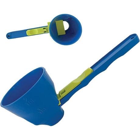 Lingura Gradata, Vivimall, Tip Palnie, din Plastic, Coada Lunga, 8 x 8 x 3 cm, Albastru/Verde - vivimall.ro