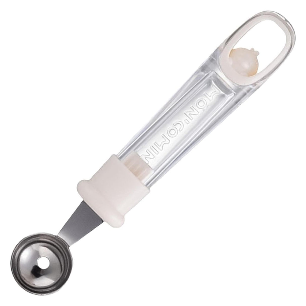 Lingura Pentru Bile De Fructe, Scobitor Fructe, Ustensila Multifunctionala Pentru Fructe, Accesoriu De Bucatarie, Lingura Antialunecare Pentru Salata De Fructe, 17.6 X 2.9 Cm, Bej - vivimall.ro