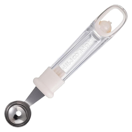 Lingura Pentru Bile De Fructe, Scobitor Fructe, Ustensila Multifunctionala Pentru Fructe, Accesoriu De Bucatarie, Lingura Antialunecare Pentru Salata De Fructe, 17.6 X 2.9 Cm, Bej - vivimall.ro