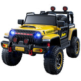 Mașina Electrica pentru Copii, Off-Road, Conectare Bluetooth, telecomanda, Tracțiune Integrala, Lumina Intermitenta, Baterie 12V 7Ah, 120x63x68cm, Alb