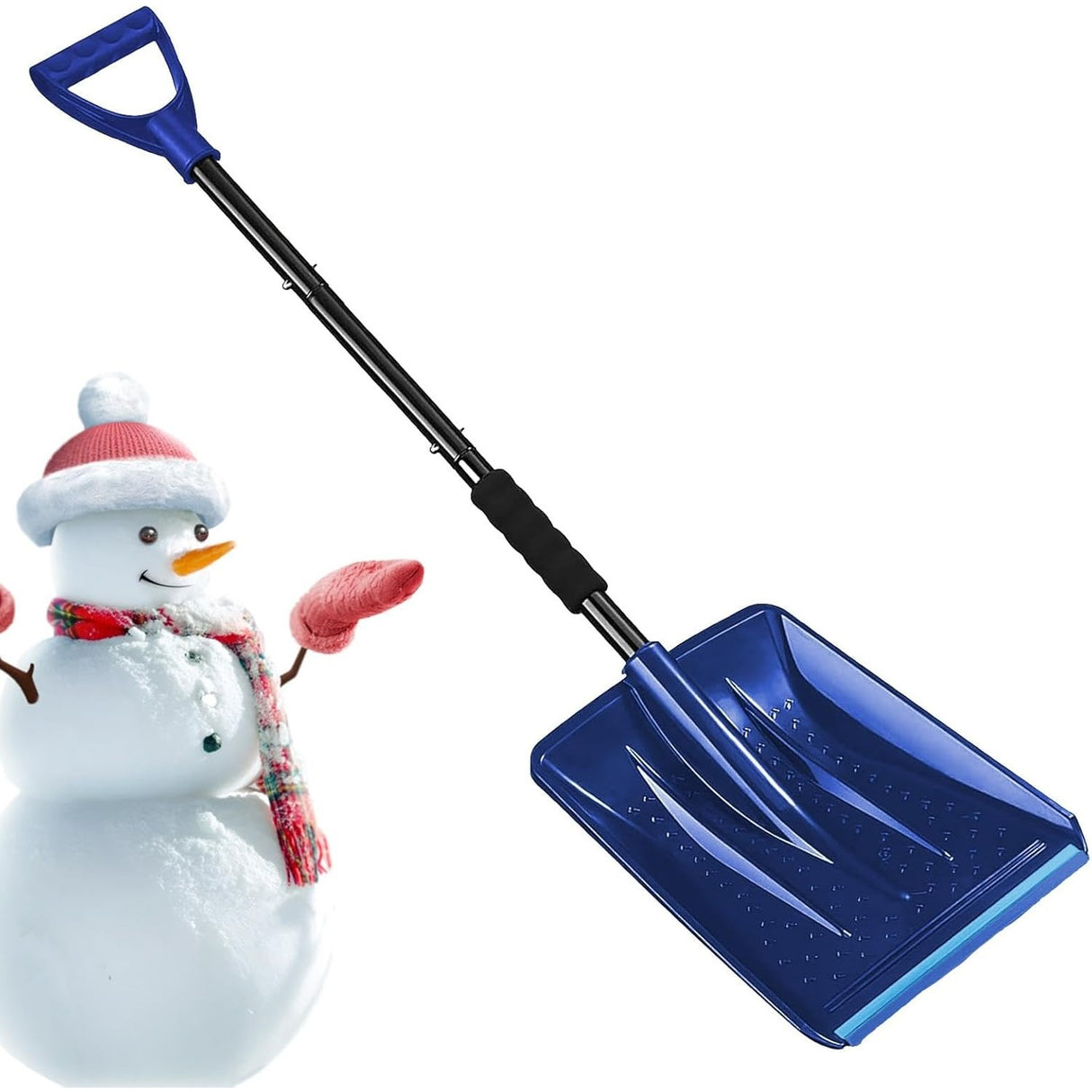 Lopata de Zapada, Vivimall, Multifunctionala, Demontabila, cu Maner Antiderapant, Aluminiu, Plastic, Solutia pentru Iarna, pentru Deszapezire, 80x11x25.7 cm, Albastra - vivimall.ro