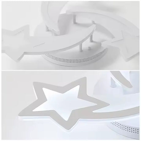 Lustra Led Cu Telecomanda Ipomoea, 3 Stele, Lumina Rece/Calda/Neutra, Dimabila - vivimall.ro