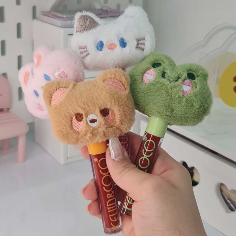 Luciu de Buze, Kevin&Coco, Animat de Plus, Model Ursulet, Maro - vivimall.ro