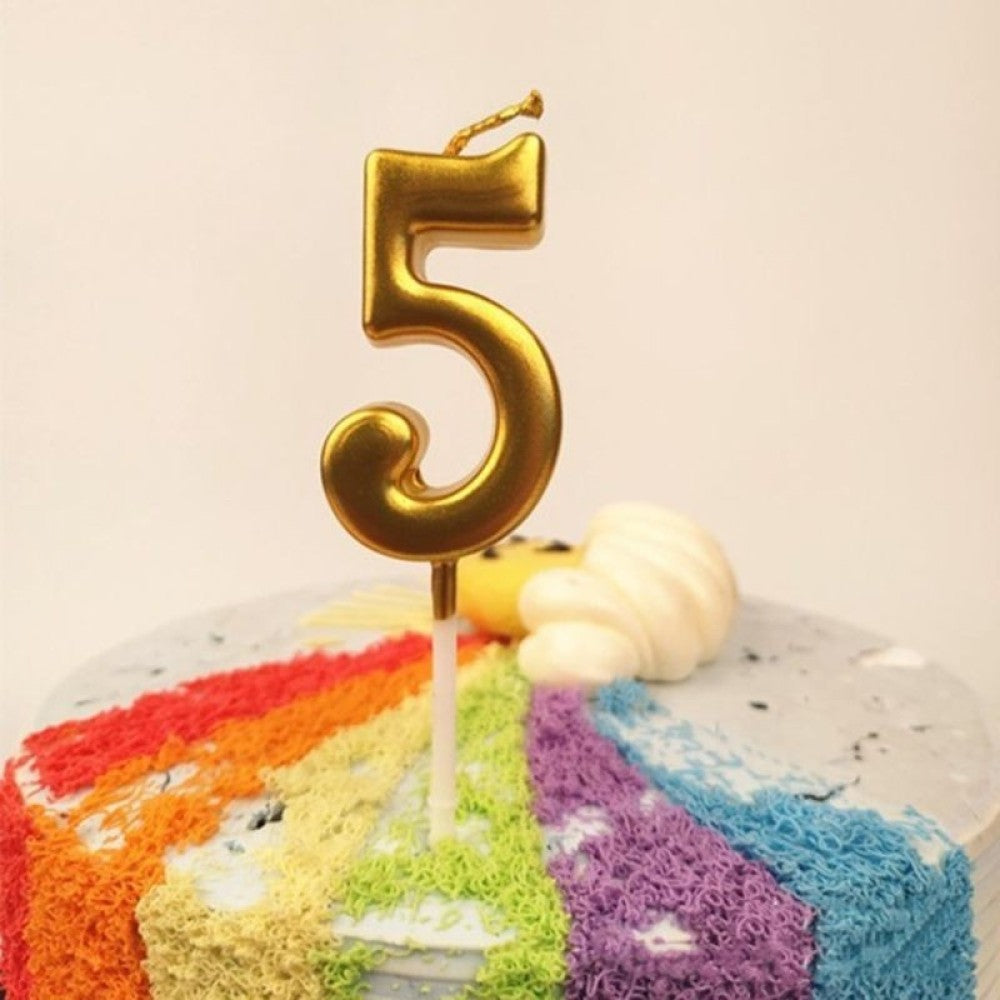 Lumanare De Tort, Model Cifra 5, Party, Din Parafina,