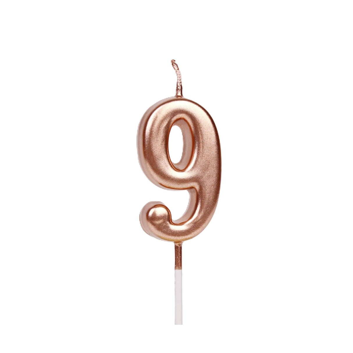 Lumanare De Tort, Party, Din Parafina, Rose Gold - vivimall.ro