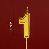 Lumanare pentru Tort Cifra 1, Vivimall, 4.8 cm, Aniversare, Aurie - vivimall.ro