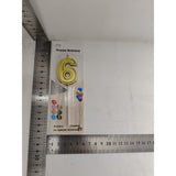 Lumanare Pentru Tort Cifra 6, 4.8 Cm, Aniversare, Aurie - vivimall.ro