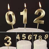 Lumanare Cifra 1, Flippy, Model Diamond, 5 x 3.4 cm, Auriu - vivimall.ro