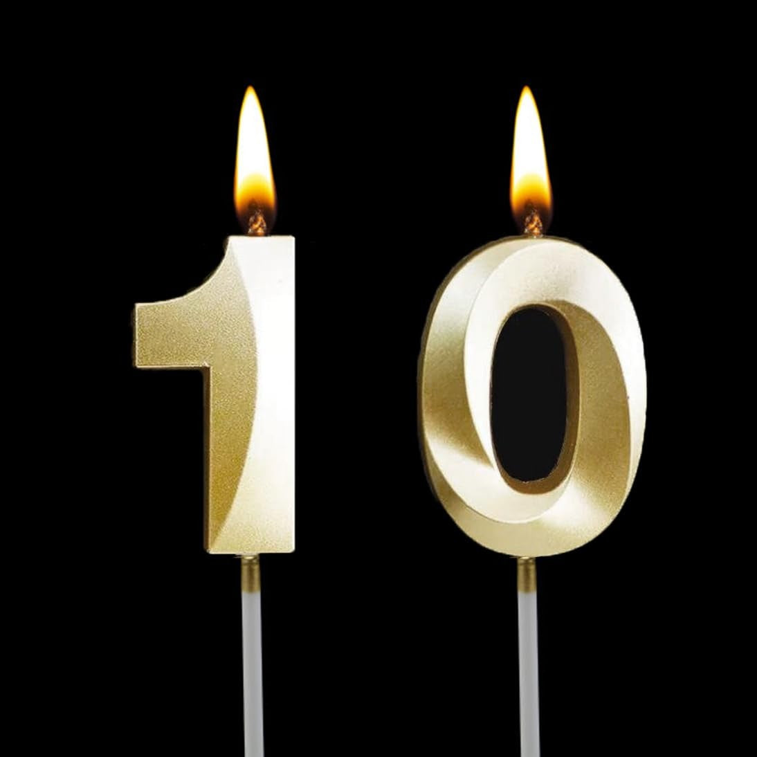 Lumanare Cifra 1, Flippy, Model Diamond, 5 x 3.4 cm, Auriu - vivimall.ro