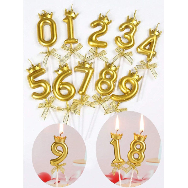 Lumanare Pentru Tort Cifra 1, Gold, Party - vivimall.ro