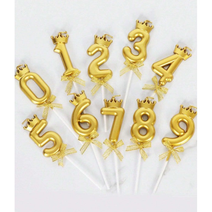 Lumanare Pentru Tort Cifra 1, Gold, Party - vivimall.ro