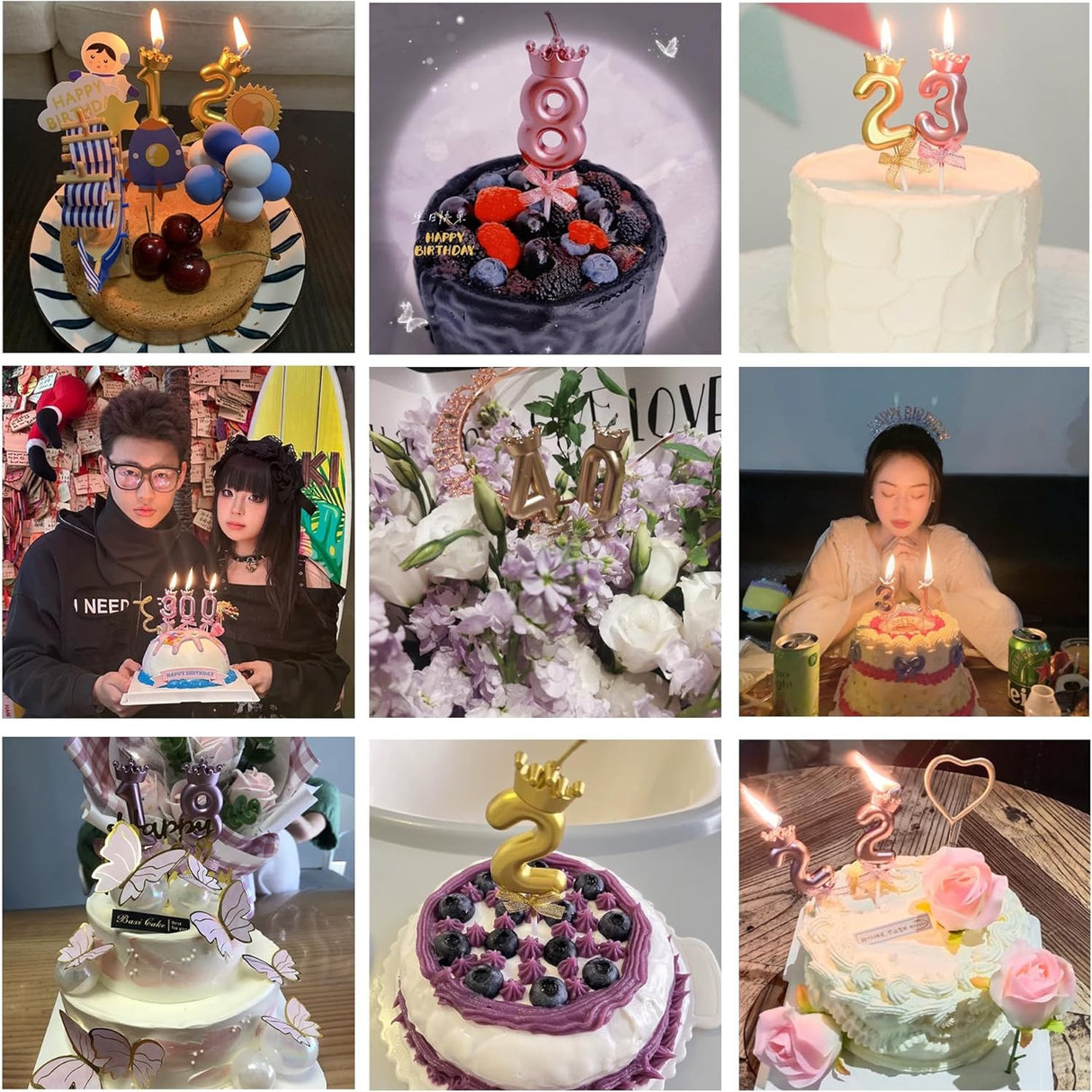 Lumanare Cifra 8, Vivimall, Model Coroana cu Fundita, Pentru Tort, 6 x 2.5 cm Mov - vivimall.ro