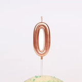Lumanare De Tort, Party, Din Parafina, Rose Gold - vivimall.ro