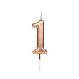 Lumanare De Tort, Party, Din Parafina, Rose Gold - vivimall.ro