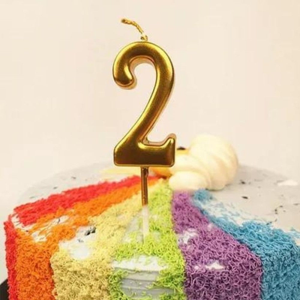 Lumanare De Tort, Model Cifra 2, Party, Din Parafina,