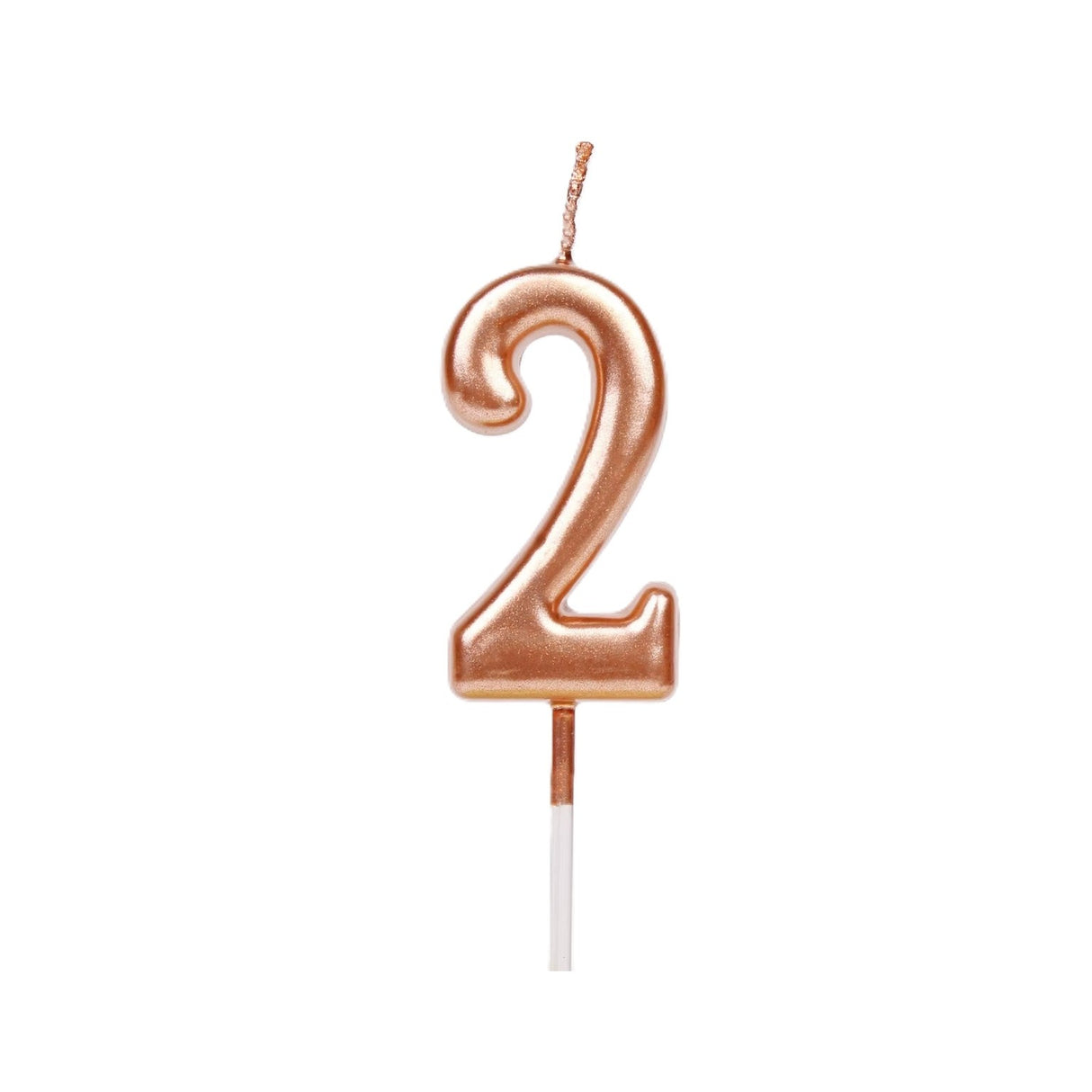 Lumanare De Tort, Party, Din Parafina, Rose Gold - vivimall.ro