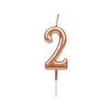 Lumanare De Tort, Party, Din Parafina, Rose Gold - vivimall.ro