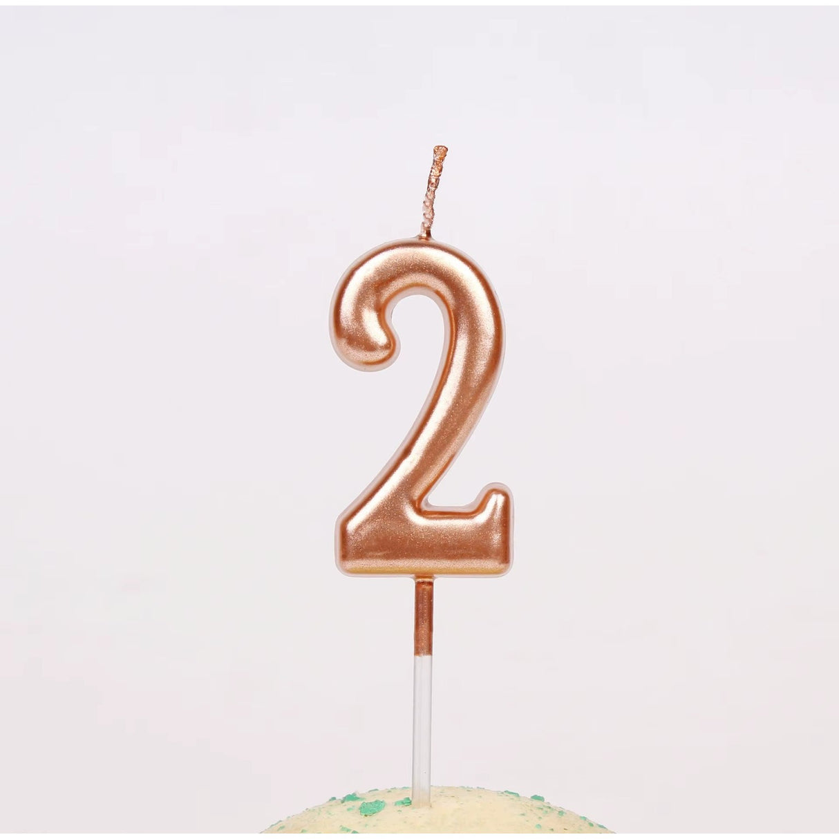 Lumanare De Tort, Party, Din Parafina, Rose Gold - vivimall.ro