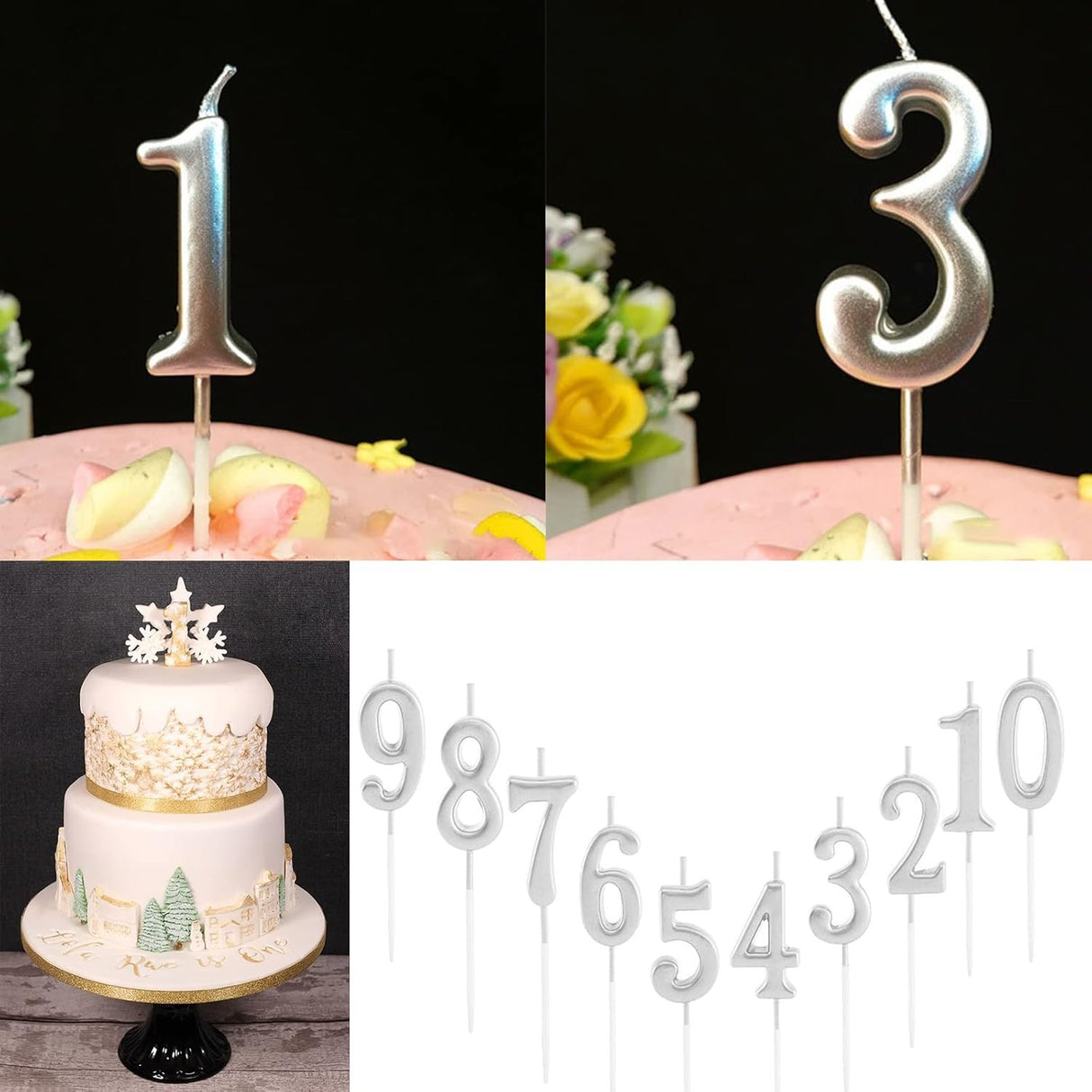 Lumanare De Tort, Model Cifra 3, Party, Din Parafina,