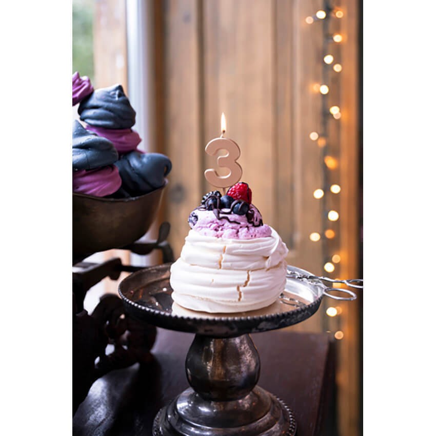 Lumanare De Tort, Party, Din Parafina, Rose Gold