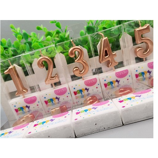 Lumanare De Tort, Party, Din Parafina, Rose Gold