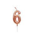 Lumanare De Tort, Party, Din Parafina, Rose Gold - vivimall.ro