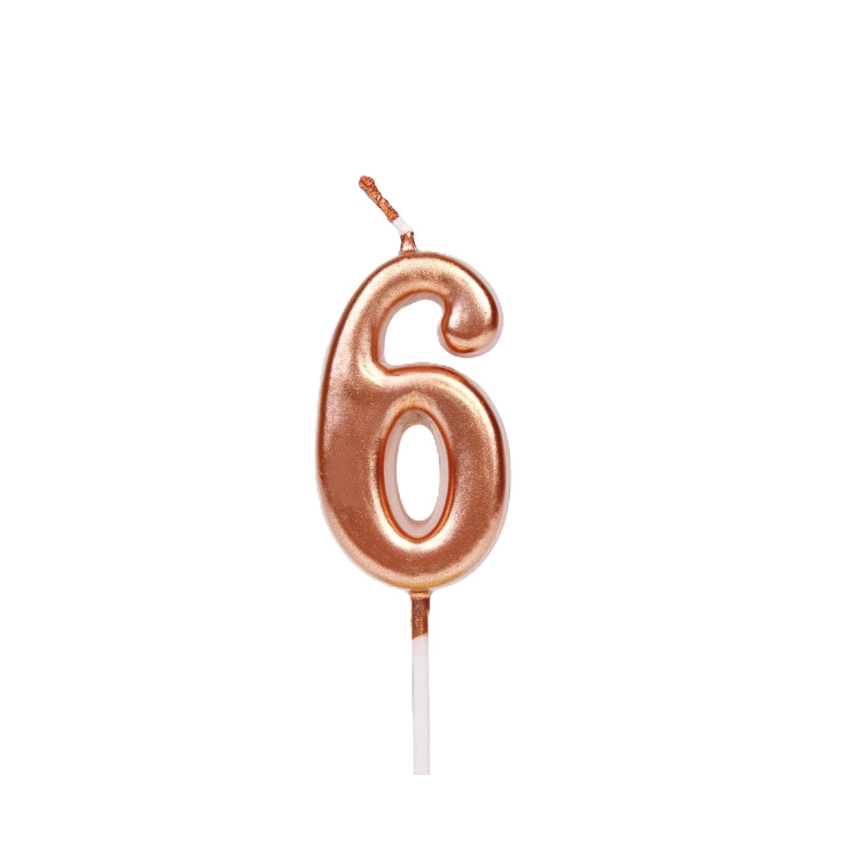 Lumanare De Tort, Party, Din Parafina, Rose Gold - vivimall.ro