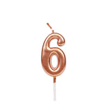 Lumanare De Tort, Party, Din Parafina, Rose Gold - vivimall.ro