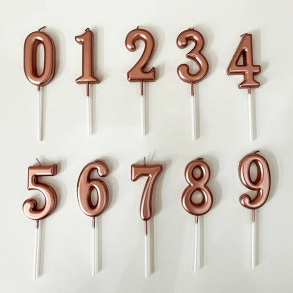 Lumanare De Tort, Party, Din Parafina, Rose Gold
