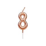 Lumanare De Tort, Party, Din Parafina, Rose Gold - vivimall.ro