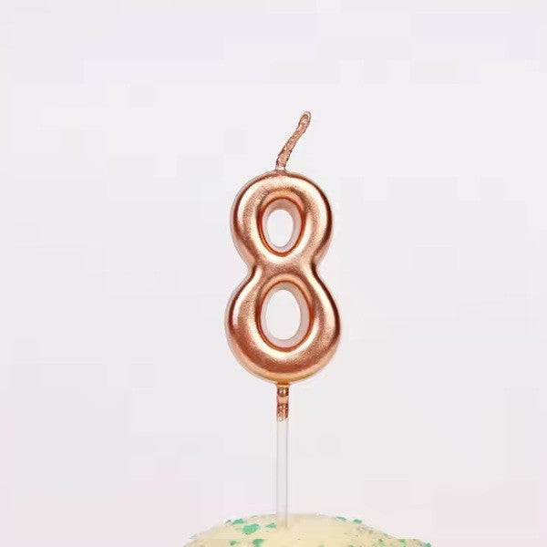Lumanare De Tort, Party, Din Parafina, Rose Gold