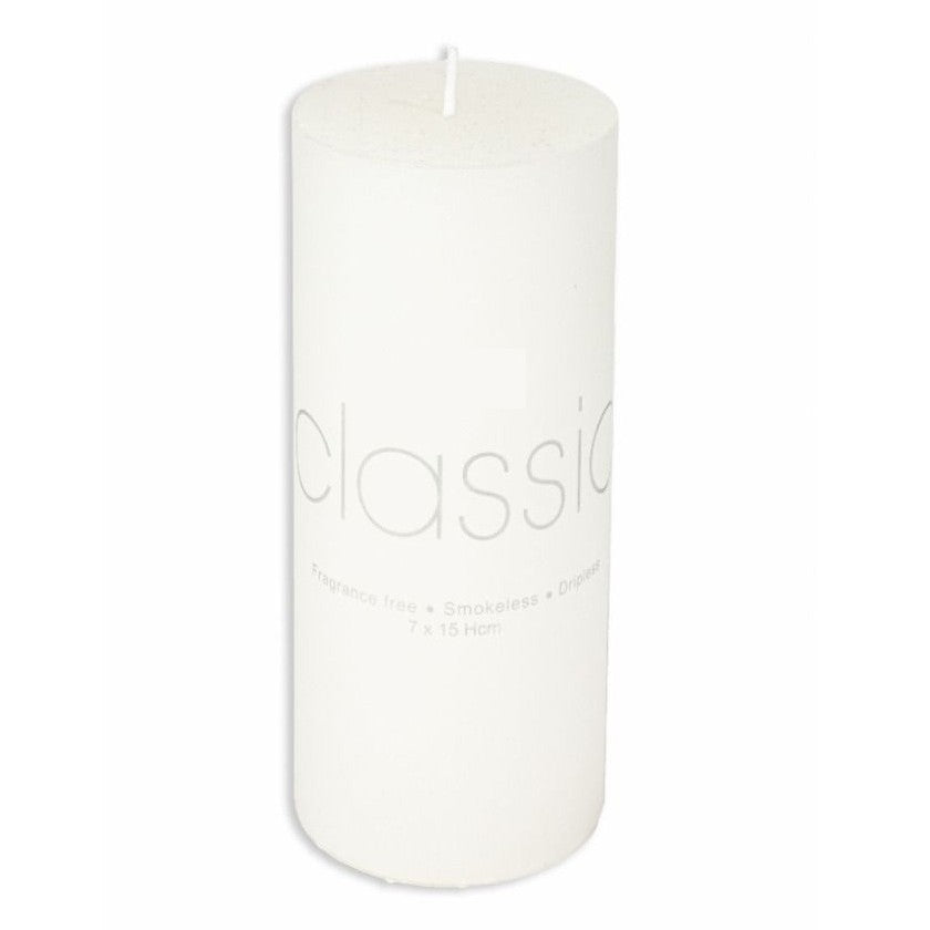 Lumanare Decorativa, Din Parafina, Cilindrica, Fara Fum Si Fara Parfum, 500 G, Ardere 72H, Ivory
