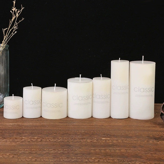 Lumanare Decorativa, Din Parafina, Cilindrica, Fara Fum Si Fara Parfum, 260 G, Ardere 36H, Ivory