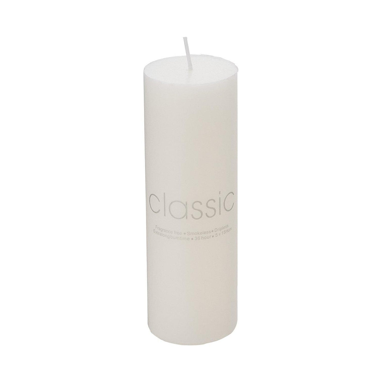 Lumanare Decorativa, Din Parafina, Cilindrica, Fara Fum Si Fara Parfum, 260 G, Ardere 36H, Ivory