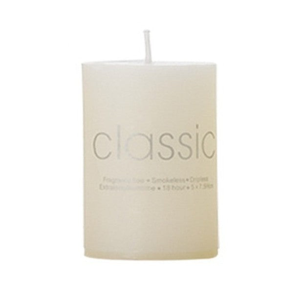 Lumanare Decorativa, Din Parafina, Cilindrica, Fara Fum Si Fara Parfum, 130 G, Ardere 36H, Ivory