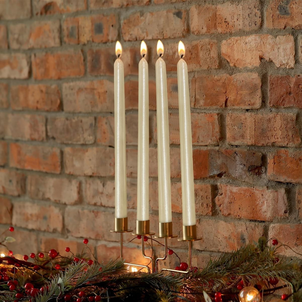 Lumanare Decorativa, Pentru Masa, 25 Cm, Din Parafina, Fara Fum, Ardere 7.5H,