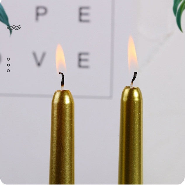 Lumanare Decorativa, Pentru Masa, 25 Cm, Din Parafina, Fara Fum, Ardere 7.5H,