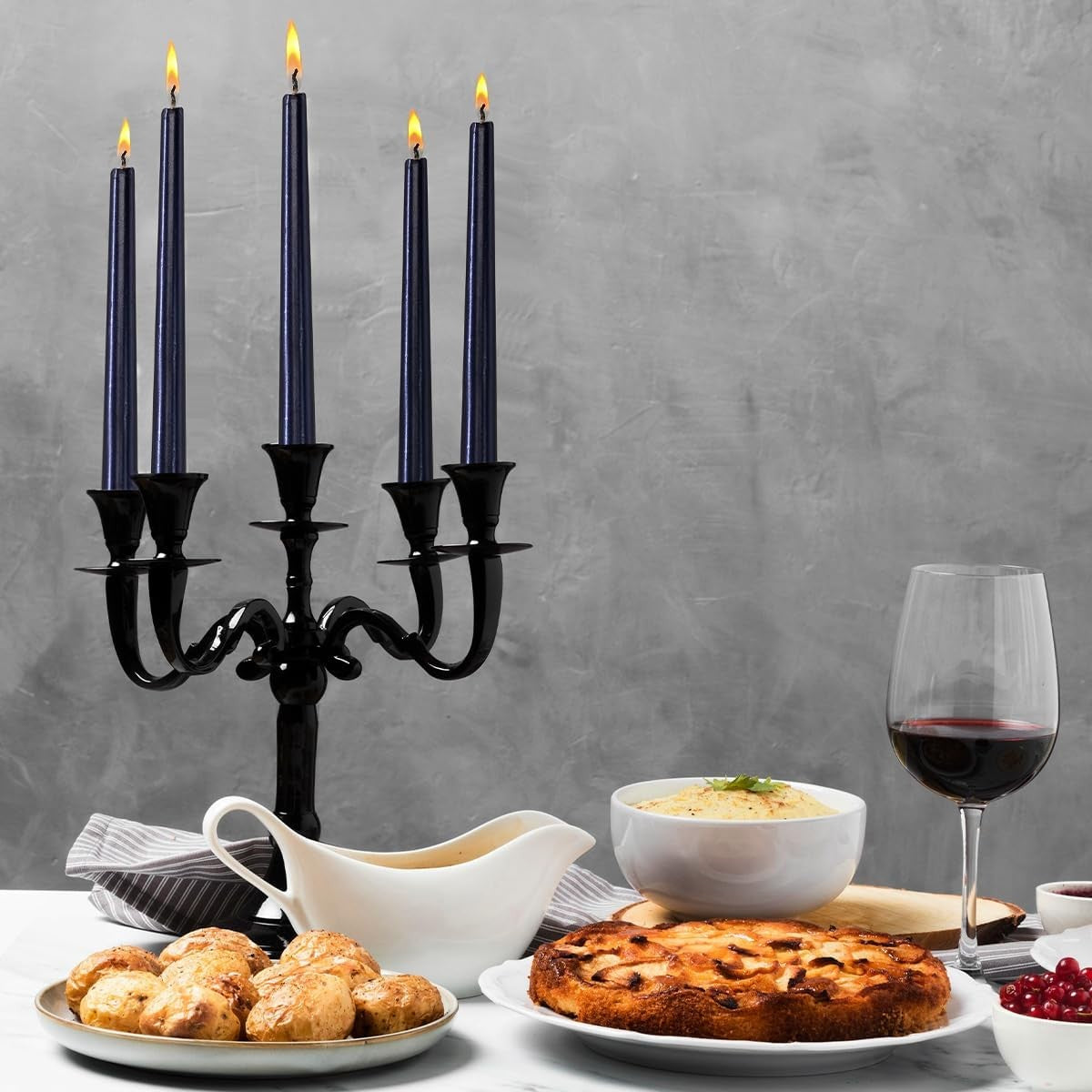 Lumanare Decorativa, Pentru Masa, 25 Cm, Din Parafina, Fara Fum, Ardere 7.5H,