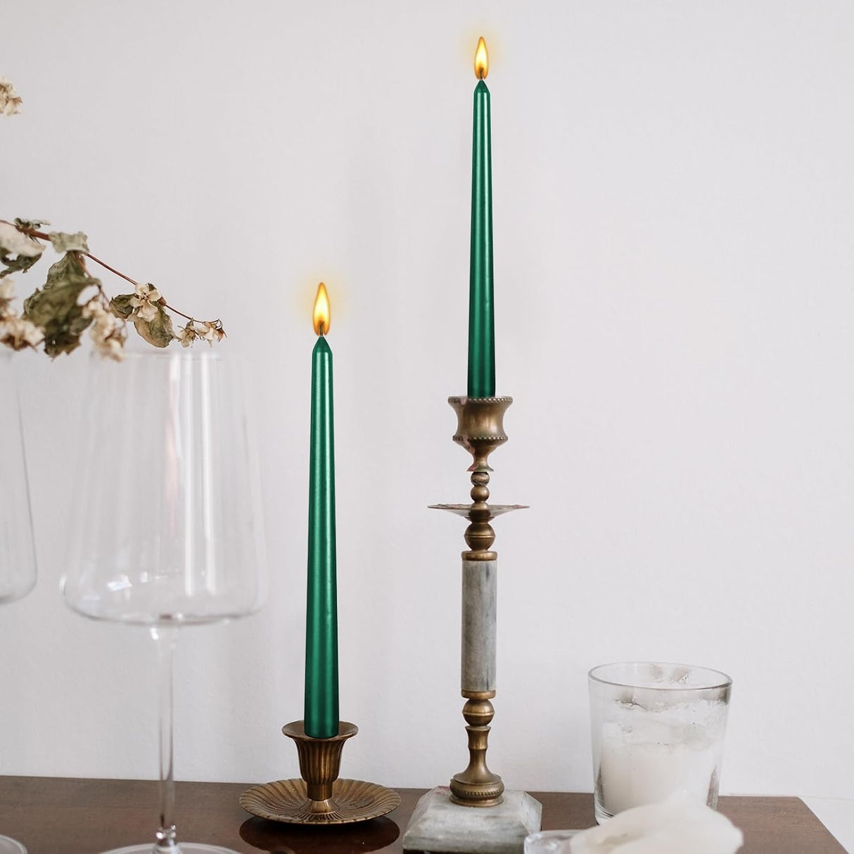 Lumanare Decorativa, Pentru Masa, 25 Cm, Din Parafina, Fara Fum, Ardere 7.5H,