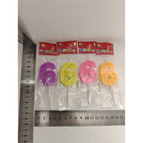 Lumanare Tort, Cifra 6, Culoare Random - vivimall.ro