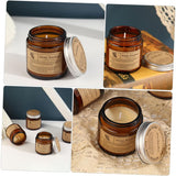 Lumanare Parfumata, Vivimall, Model Borcan Maro, Aroma de Clopotei, din Ceara Vegetala, 6 x 6.5 x 6.5 cm, Maro - vivimall.ro